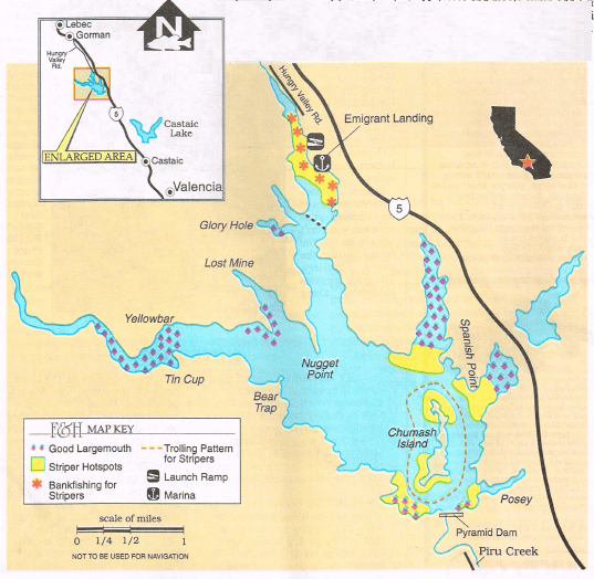 Pyramid Lake Fishing Map and Report, How to fish this lake